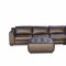 Mocca Top Grain Leather Modern Zen Sectional Sofa w/Options