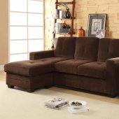 9789 Phelps Sectional Sofa in Coffee Microfiber by Homelegance