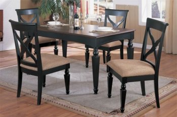 Antique Cappuccino Classic Dinette Table w/Brown Solid Top [PXDS-F2036]