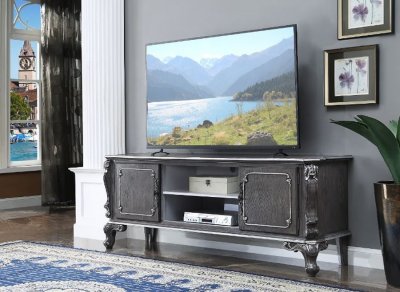 House Delphine TV Stand 91988 in Charcoal by Acme w/Options