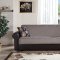 Brown Chenille & Dark Leatherette Base Sofa Bed w/Options