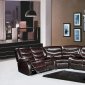 Gramercy 644 Motion Sectional Sofa in Brown Bonded Leather