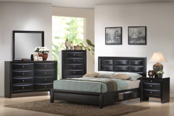 G1500B Bedroom in Black by Glory w/Options & Storage Bed [GYBS-G1500B]