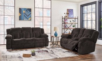 U1600 Motion Sofa in Brown Fabric by Global w/Options [GFS-U1600]