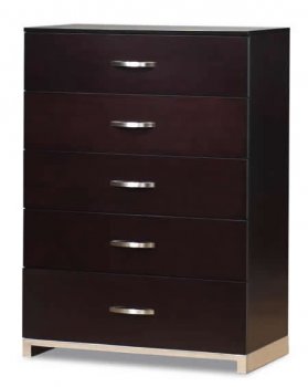 Dark Cappuccino Finish Contemporary Chest With Metal Legs [LSC-350]