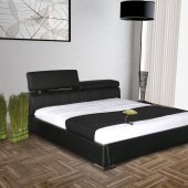 Angel Bed in Black Half Leather by Casabianca