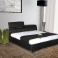 Angel Bed in Black Half Leather by Casabianca