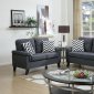 F6905 Sofa & Loveseat Set in Blue Grey Fabric by Poundex