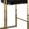 Ezra Counter Stool 912 Set of 2 Black Velvet Fabric by Meridian