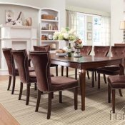 Brown Cherry Finish Transitional Kingston Dining Table By Acme