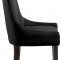 Demi Dining Chair 723 Set of 2 Black Velvet Fabric by Meridian