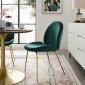 Scoop Dining Chair 3548 Set of 2 in Green Velvet by Modway