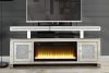 Noralie TV Stand w/Fireplace LV00523 in Mirrored by Acme