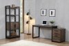 Luke 3Pc Desk & Bookcase Set 802081 in Weathered Oak by Coaster