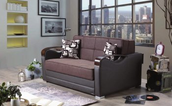 Etro Prime Loveseat Sleeper in Chocolate Fabric by Mobista [MTLS-Etro Prime Chocolate]