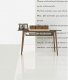 Dana Modern Office Desk in Walnut by J&M w/Brown Marble