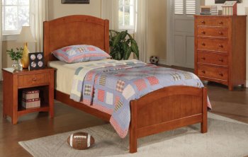 F9206 Oak Wood Kids Twin 3Pc Bedroom Set by Boss w/Options [PXBS-F9206]