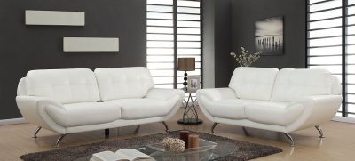 Reanna Sofa CM6414WH in White Breathable Leatherette w/Options