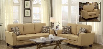 Adair Sofa 8413YW in Yellow Fabric by Homelegance w/Options [HES-8413YW Adair]