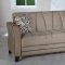 Rainbow Dark Beige Fabric Living Room Sleeper Sofa w/Storage