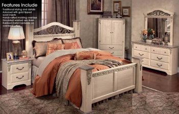 Simulated Washed Ash Finish Classic Bedroom w/Optional Items [PNBS-B280]