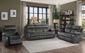 Acadia Motion Sofa 9801GY in Gray by Homelegance w/Options [HES-9801GY-Acadia]