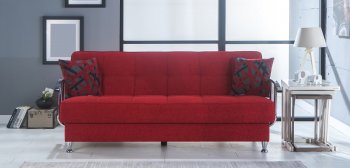 Betsy Santa Story Red Sofa Bed in Fabric by Istikbal [IKSB-Betsy Story Red]