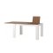 White & Brown Two-Tone Finish Modern Dining Table w/Options