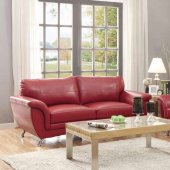 8523 Chaska Sofa in Red Bonded Leather Match by Homelegance