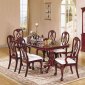 Dark Cherry Color High Gloss Finish Contemporary Dining Set