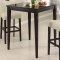 102587 3Pc Pub Set by Coaster w/Choice of Color Stools