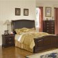 Dark Cappuccino Finish Traditional Bed w/Optional Casegoods