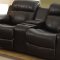 Marille Motion Sofa 9724BLK in Black by Homelegance w/Options