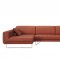 Hampton Sectional Sofa in Pumpkin Premium Leather by J&M