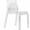 Ruffle Set of 4 Dining Chairs RC21CL in Clear by LeisureMod