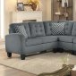 Sinclair Sectional Sofa 8202GRY-SC in Grey Fabric by Homelegance