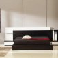 Wenge and White Finish Two-Tone Modern Bedroom Set