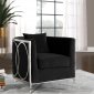 Circa Accent Chair 573 in Black Velvet Fabric by Meridian