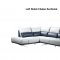 6311 Sectional Sofa in Light Grey & Blue Leather by ESF