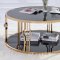 Daloris 3Pc Coffee & End Tables Set 81135 in Gold by Acme