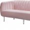 Willow Sofa 687 in Pink Velvet Fabric by Meridian w/Options