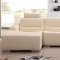 Off White Leather 2143 Modern Reclining Sectional Sofa by ESF