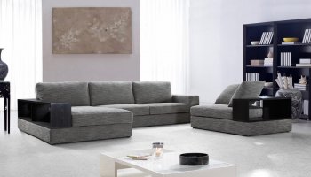 0739 Anthem Grey Fabric Sectional Sofa & Chair [VGSS-0739 Anthem Grey]