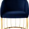 Gio Accent Chair 586 Set of 2 in Navy Velvet by Meridian