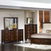 2125 Abramo Bedroom by Homelegance in Dark Cherry w/Options