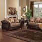 Rutherford SM6206 Sofa in Brown Leatherette & Fabric w/Options