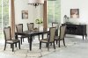 F2479 7Pc Dining Set in Black & Champagne by Poundex w/Options