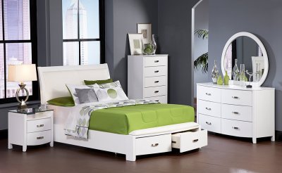 Lyric Bedroom 1737W 5Pc Set in White by Homelegance