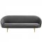 Sublime Sofa in Gray Velvet Fabric by Modway