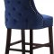 Hannah Counter Stool 775 Set of 2 Navy Velvet Fabric - Meridian